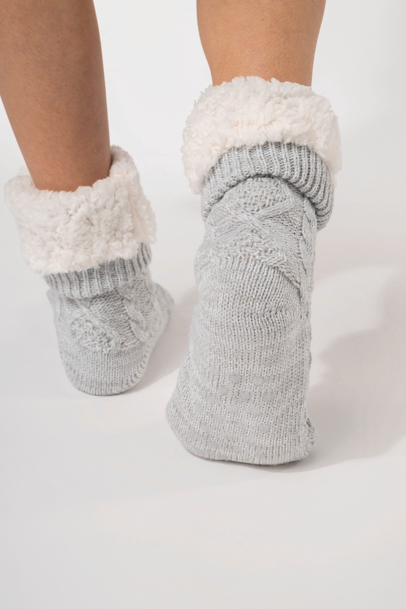 Chaussettes lounge doublées sherpa en situation