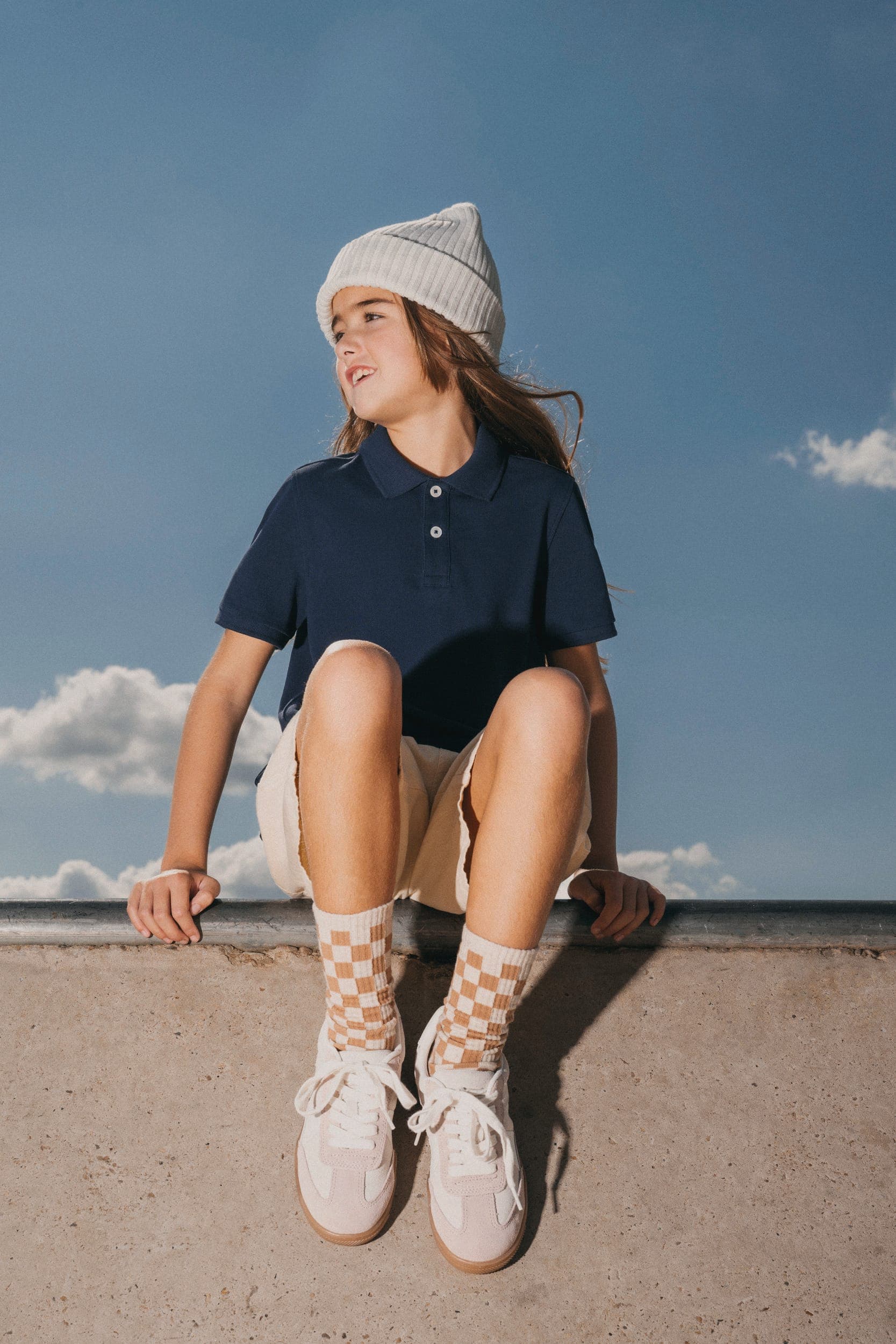 Polo écoresponsable maille piquée enfant en situation