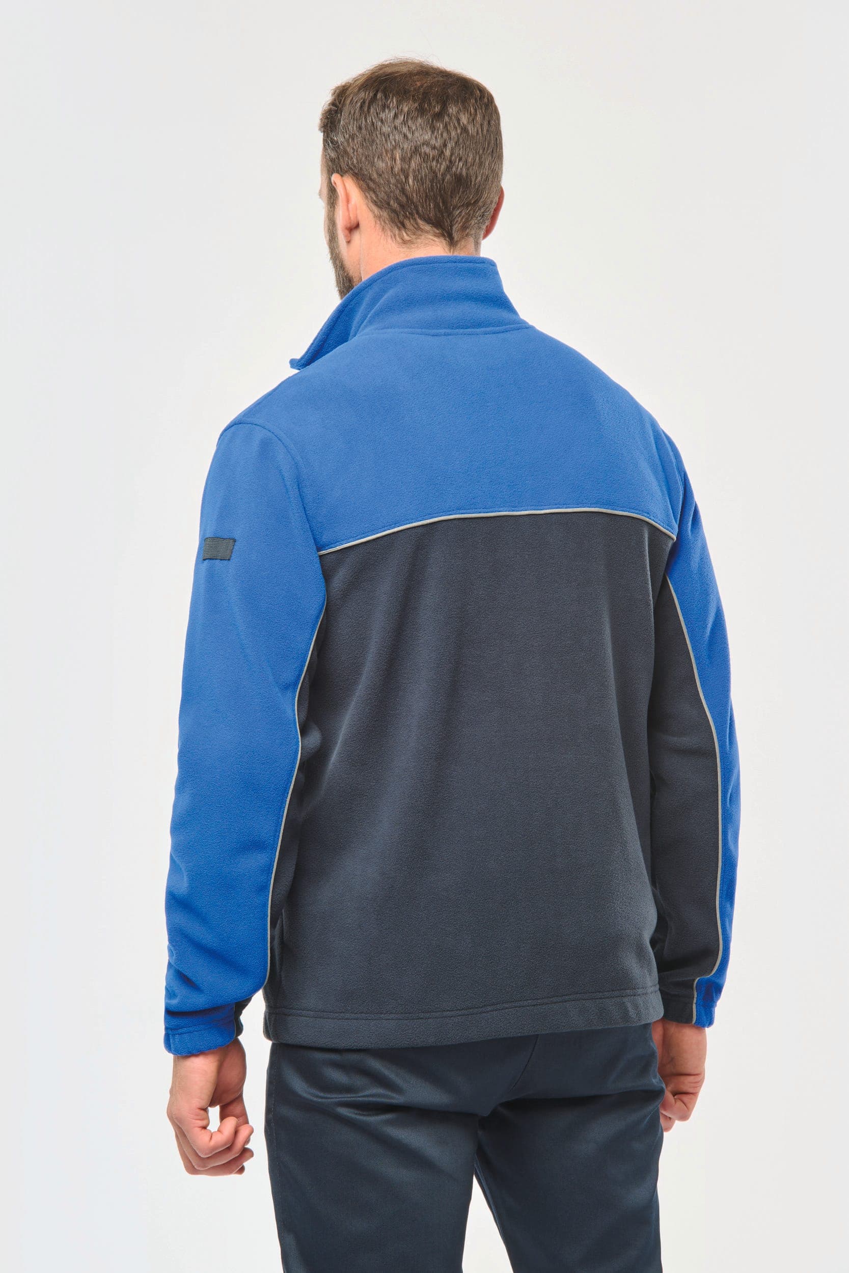 Veste micropolaire bicolore écoresponsable unisexe en situation