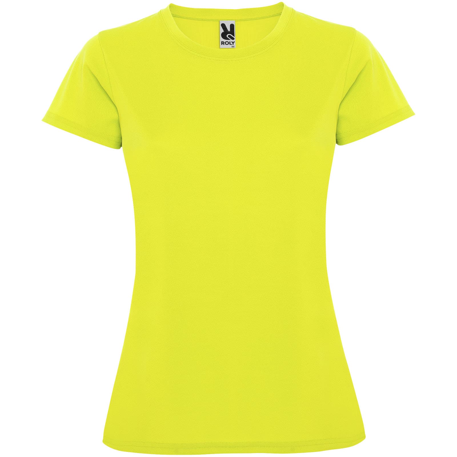 T-shirt de sport de 150 g/m² Montecarlo à manches courtes pour femme coloris Jaune fluo