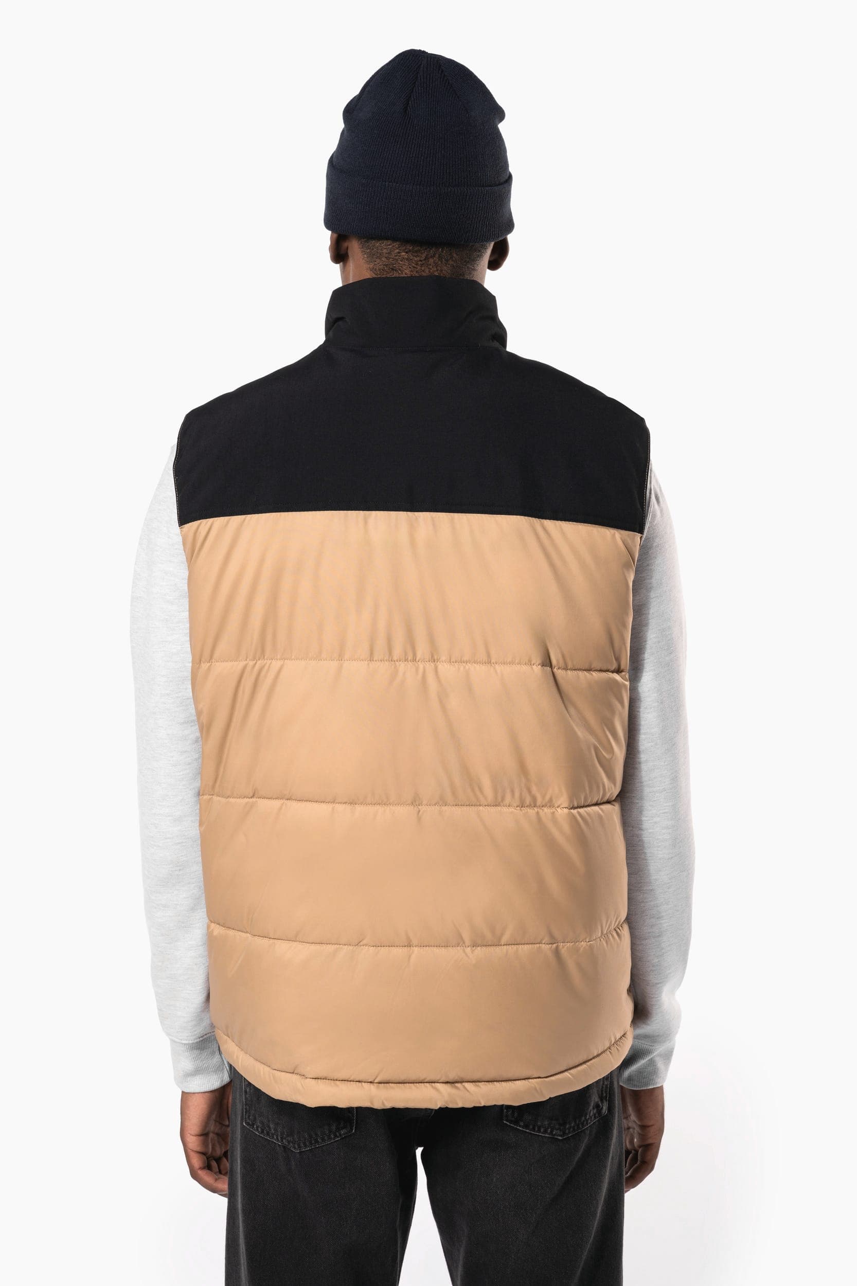 Bodywarmer matelassé bi-ton unisexe en situation