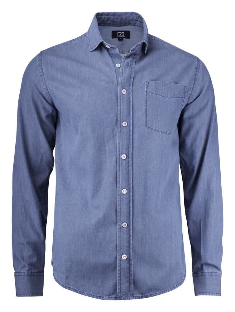 Chemise denim Cutter & Buck Ellensburg homme coloris Bleu denim