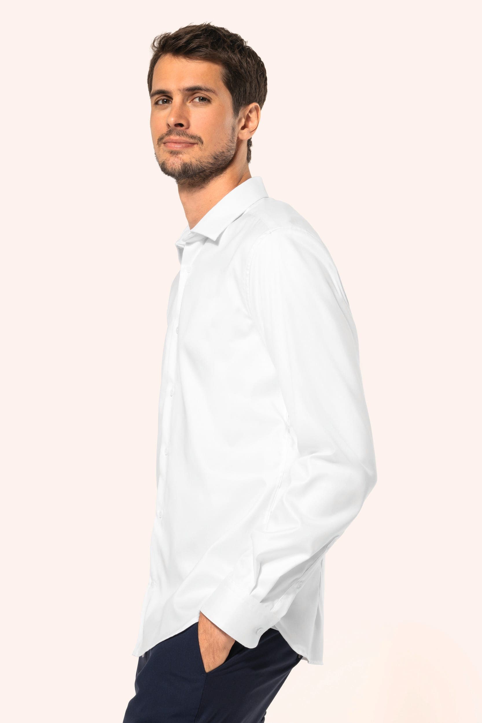 Chemise Oxford pinpoint manches longues homme en situation