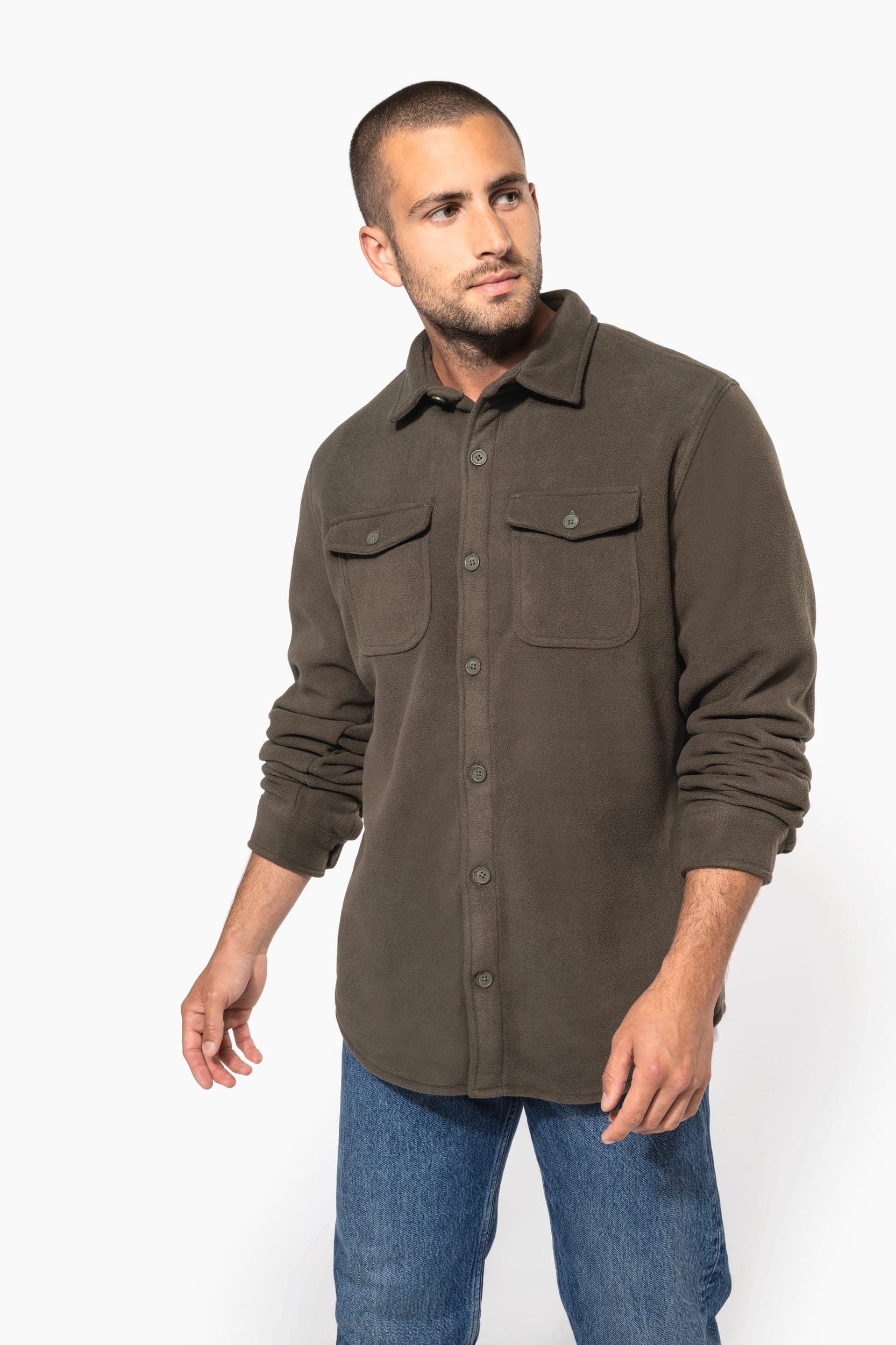 Surchemise polaire doublée sherpa polaire homme en situation