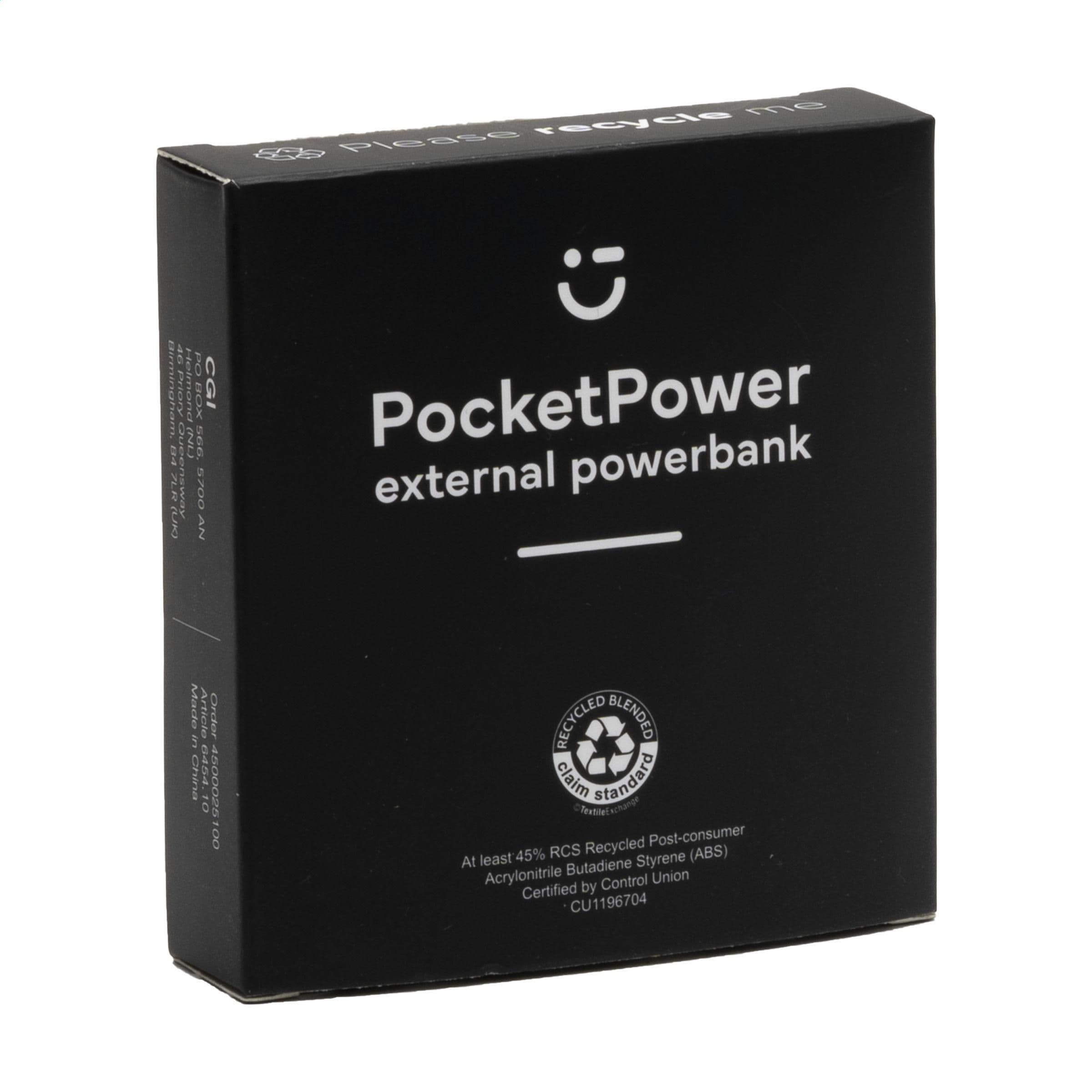 Batterie externe PocketPower 5000 RCS recyclée en situation