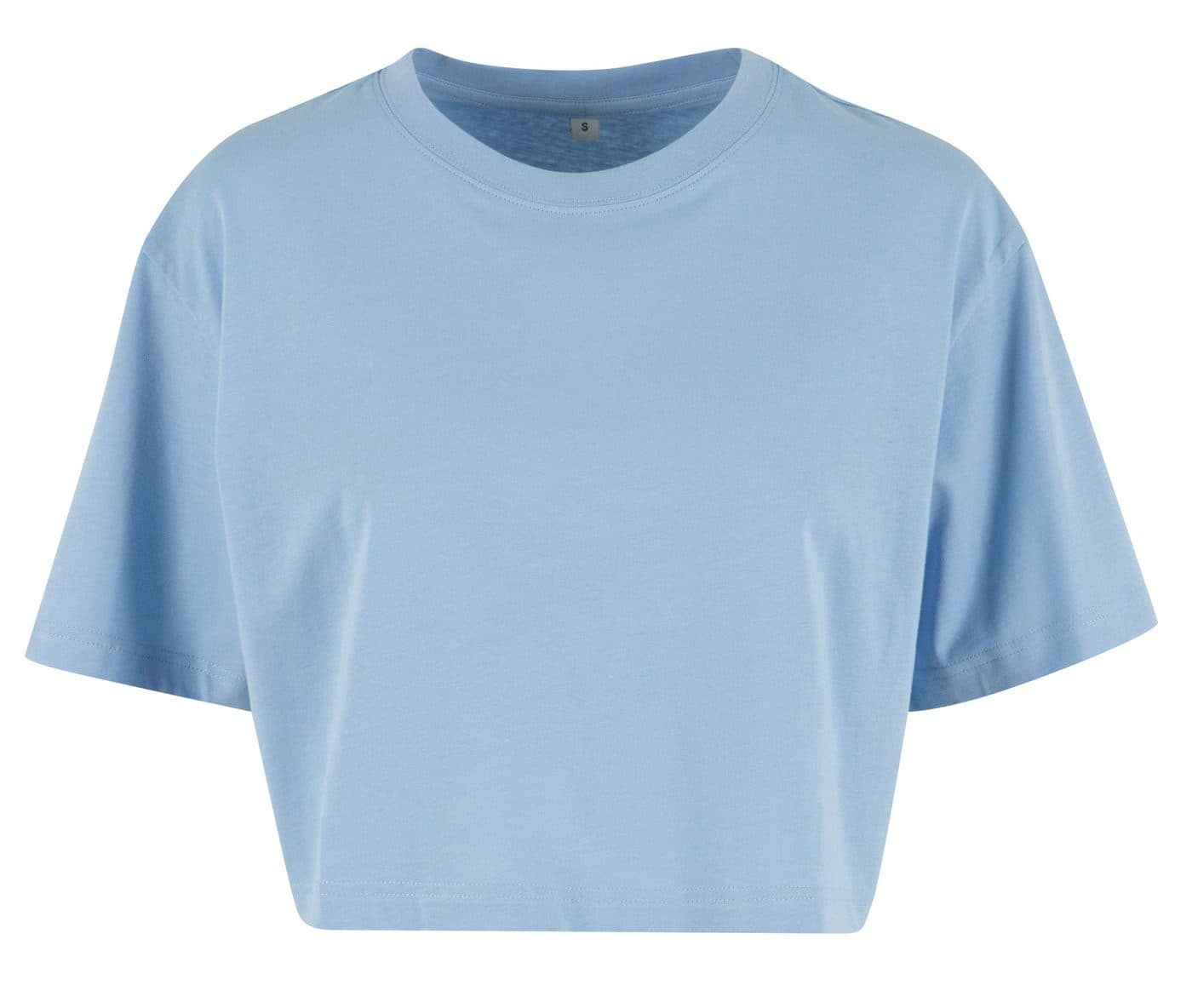 LADIES SHORT OVERSIZED TEE coloris Bleu poudré