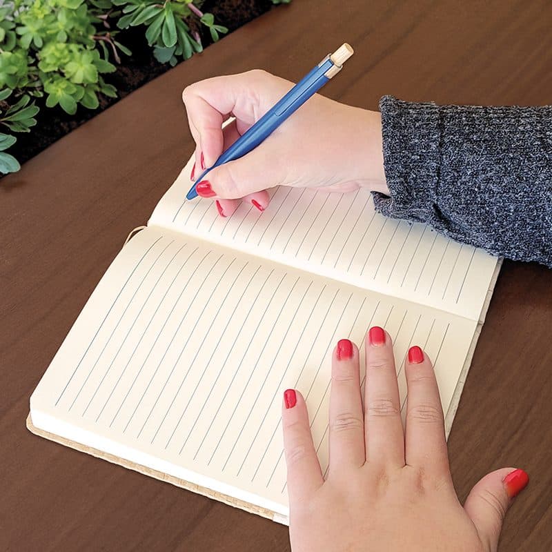 CARNET A5 COUVERTURE COTON ET FIBRES DE BAMBOU en situation