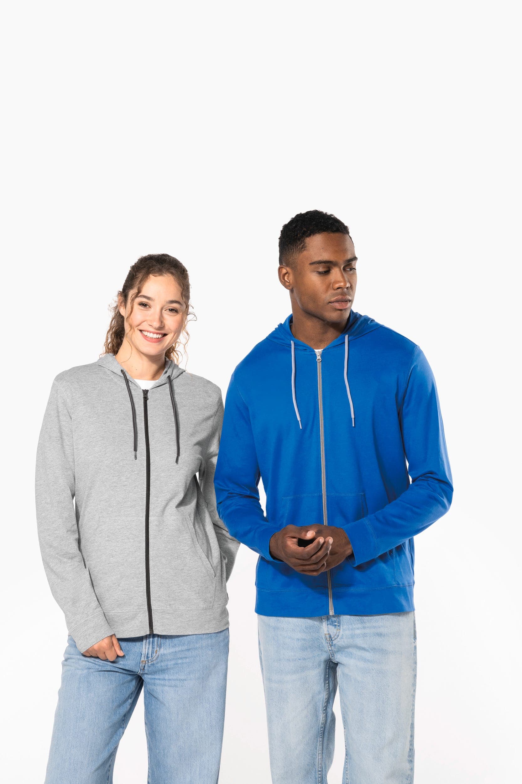 Veste coton légère à capuche en situation