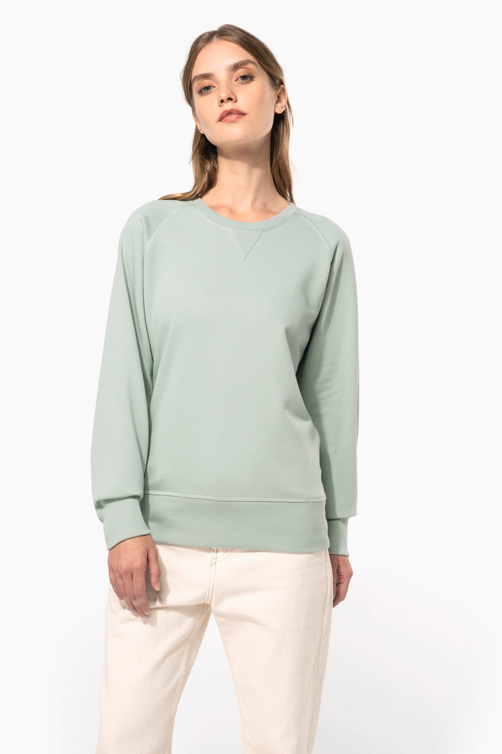 Sweat-shirt Bio col rond manches raglan femme
