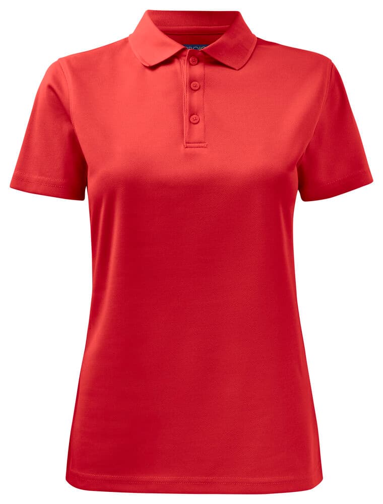 2041 POLO FEMME POLYESTER coloris Rouge