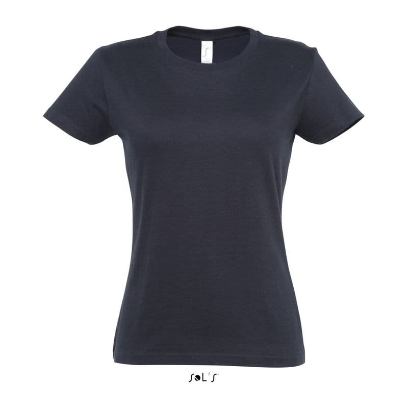 SOL'S IMPERIAL WOMAN ROUND COLLAR T-SHIRT coloris Marine