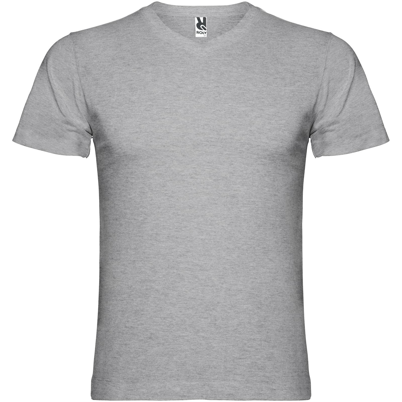 T-shirt de 155 g/m² Samoyedo à col en V et manches courtes pour homme coloris Gris chiné