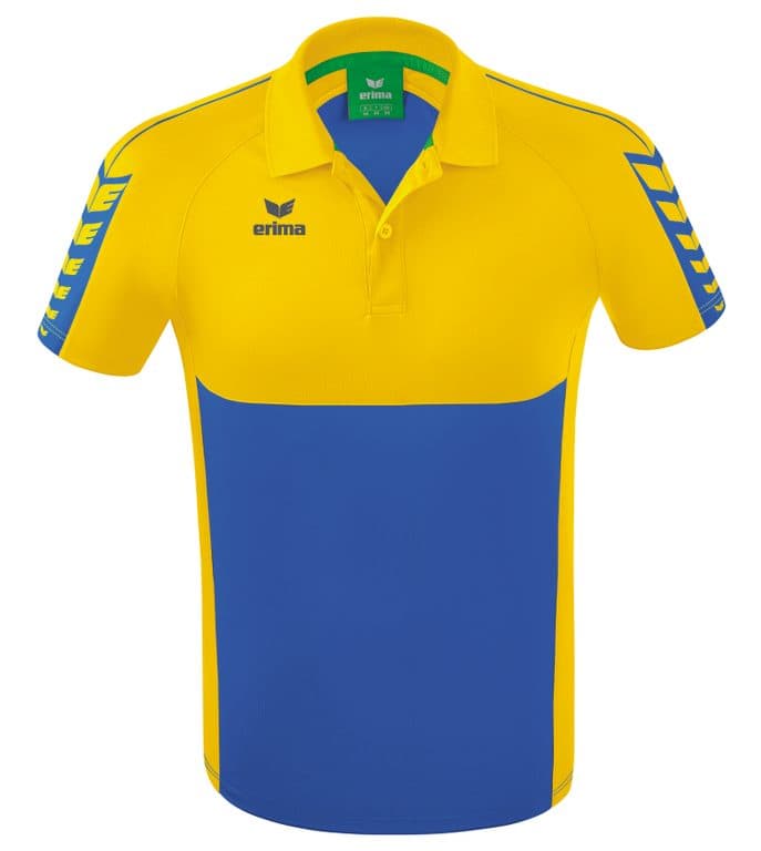 Polo Six Wings coloris Bleu roi / Jaune
