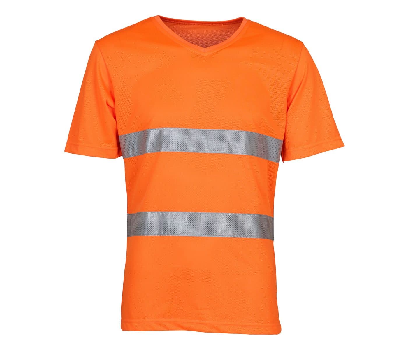 HI-VIS TOP COOL V-NECK T-SHIRT coloris Orange haute visibilité