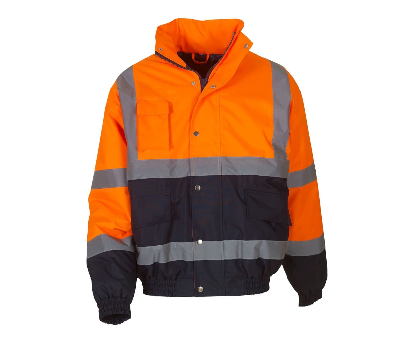 HI-VIS TWO-TONE BOMBER JACKET coloris Orange haute visibilité / Marine