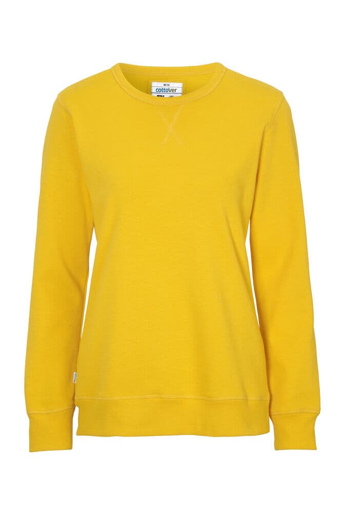 SWEAT COL ROND FEMME - CERTIFIÉ GOTS coloris Jaune