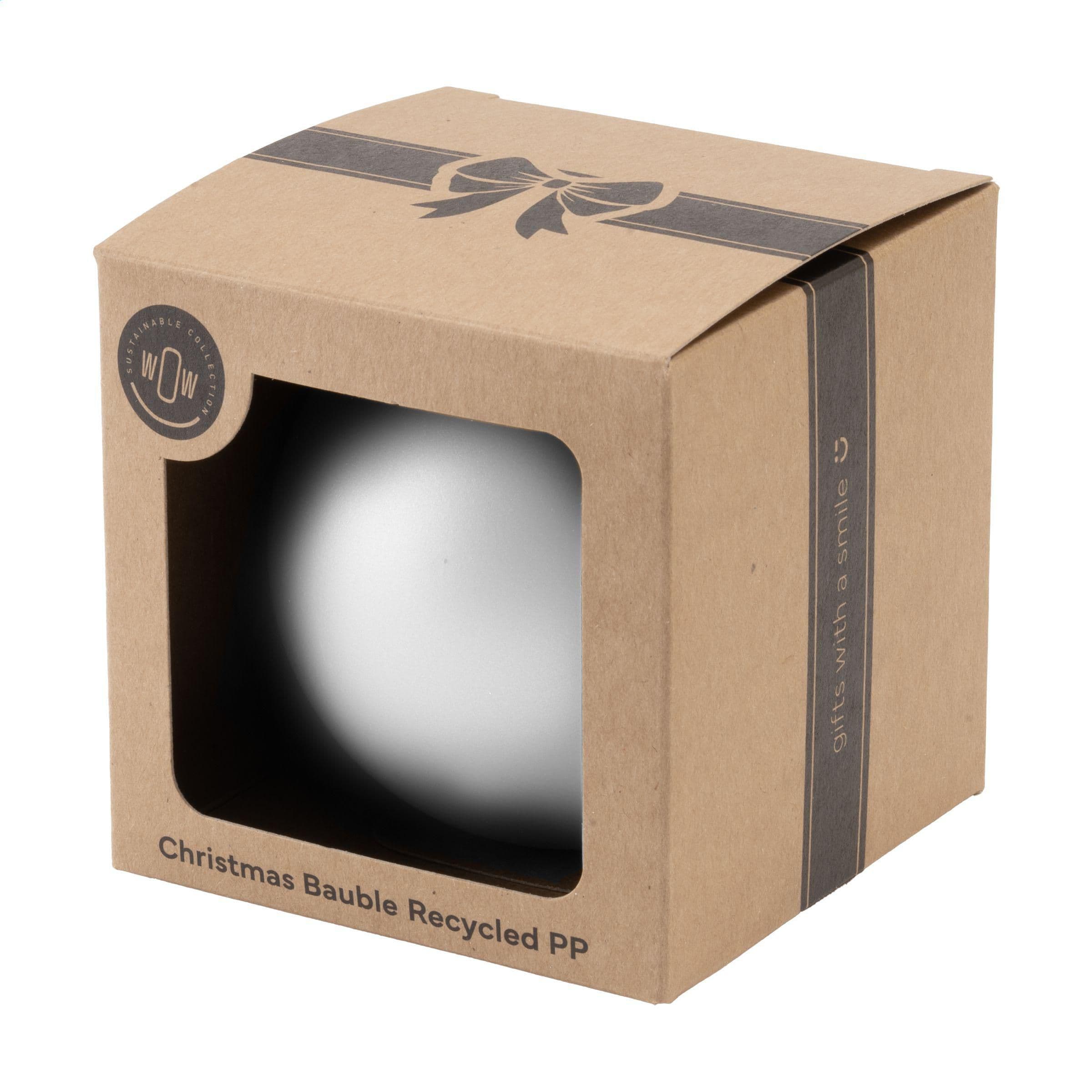 Boule de Noël Ø 7 cm plastique recyclé boîte - fabriqué en Europe