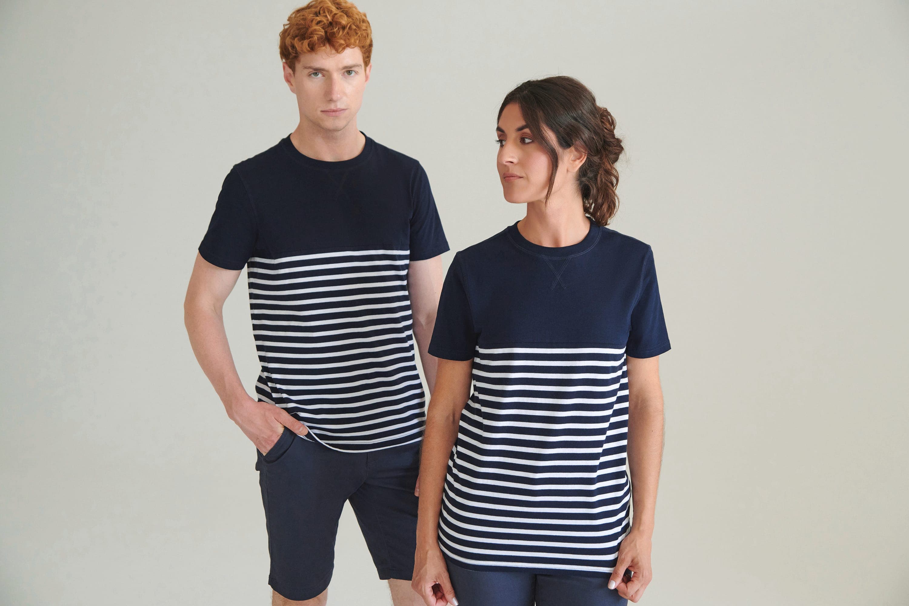 T-shirt breton à manches courtes en situation