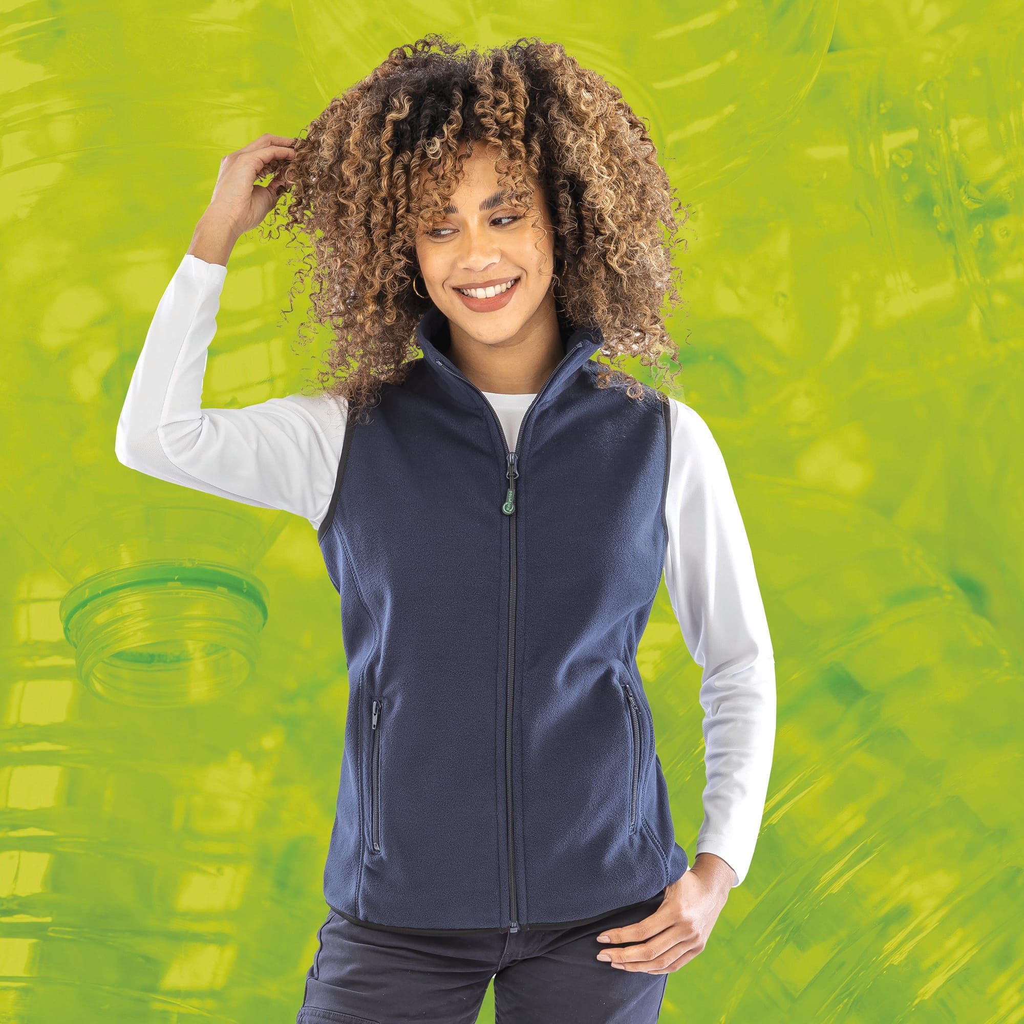 RECYCLED FLEECE POLARTHERMIC BODYWARMER en situation