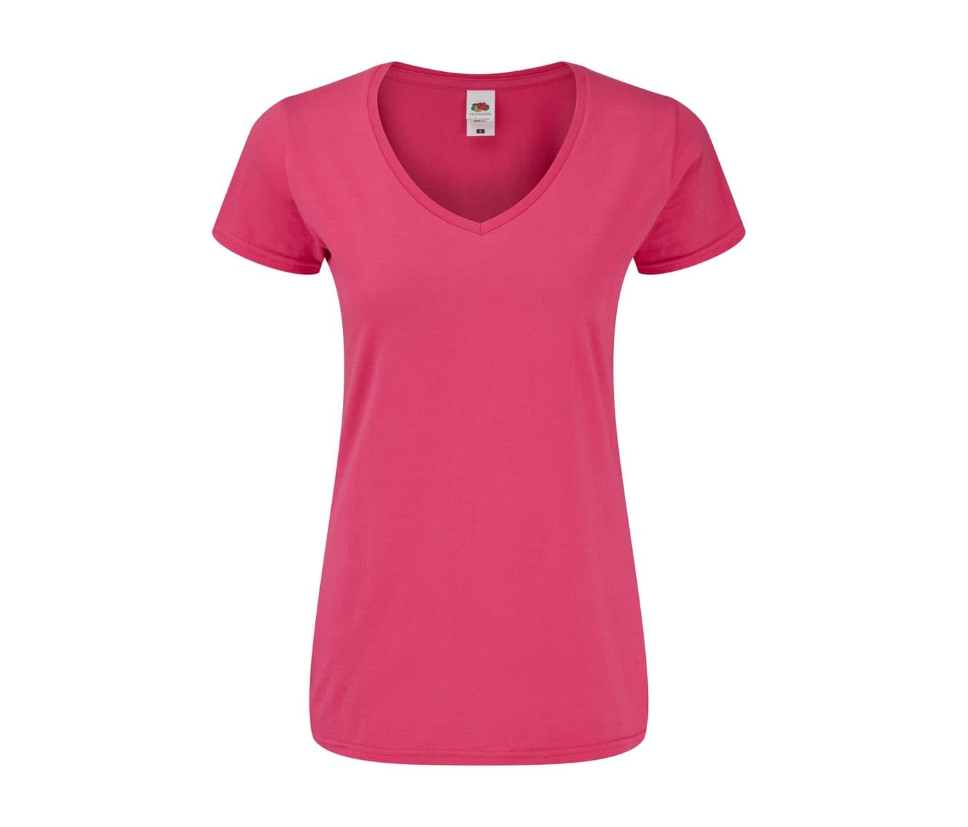 ICONIC V NECK T WOMEN coloris Fuchsia