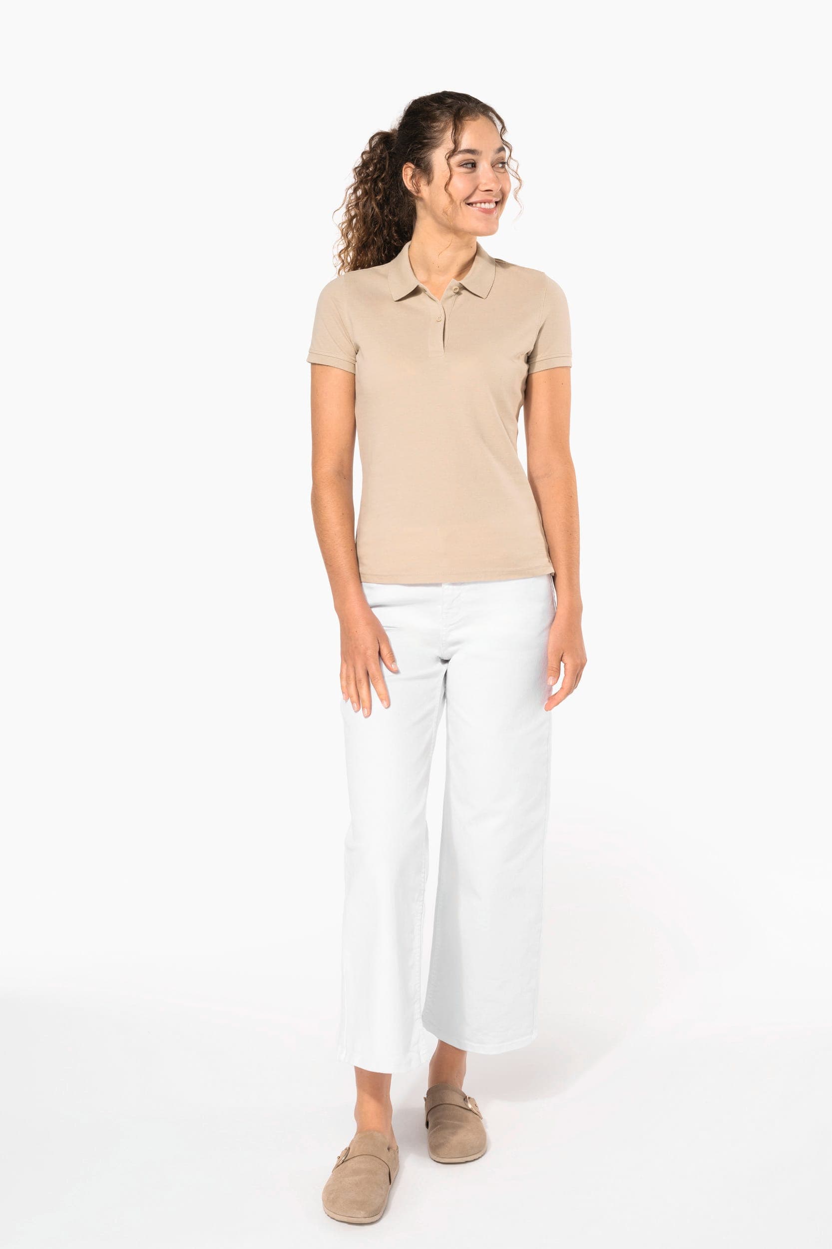 Polo piqué Bio180 femme en situation