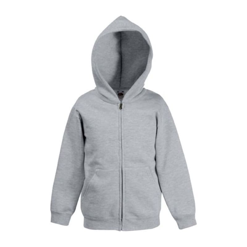 KIDS CLASSIC HOODED SWEAT JACKET coloris Gris chiné