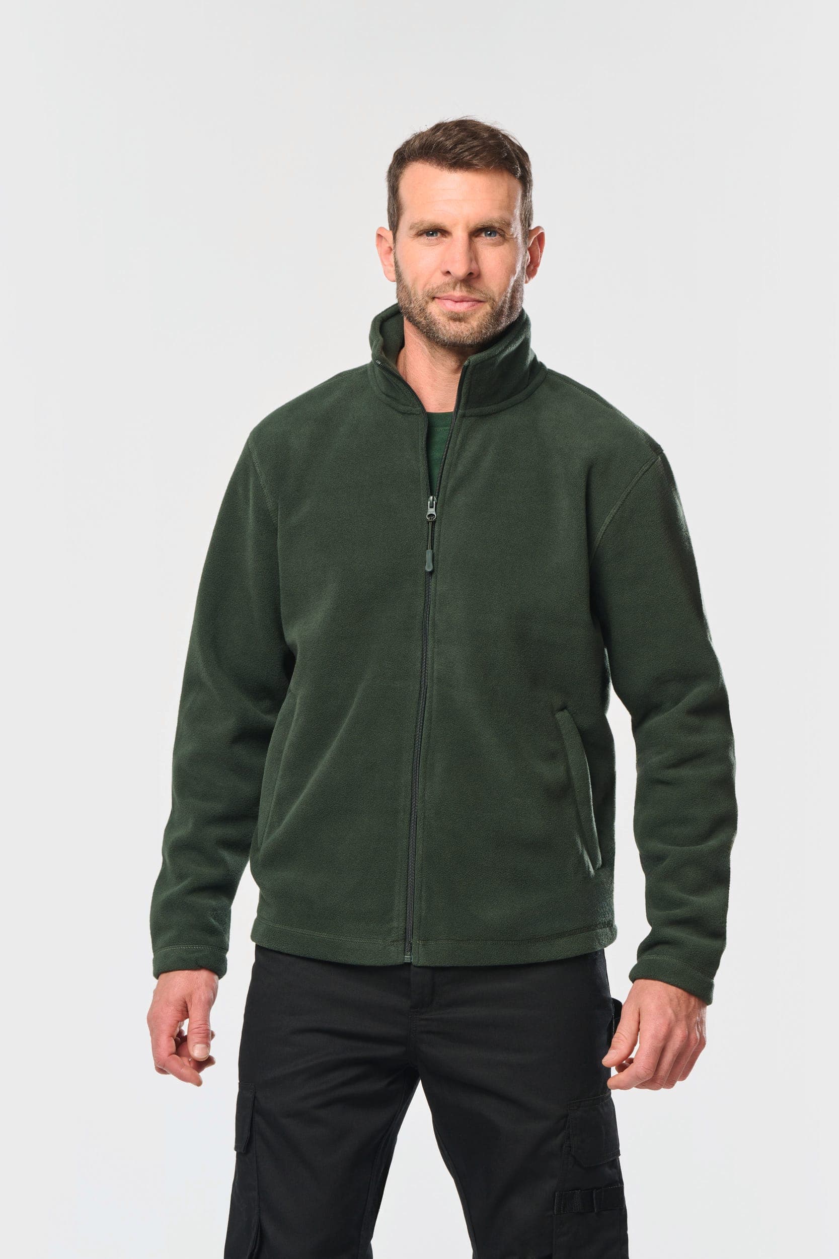 Veste micropolaire zippée homme en situation