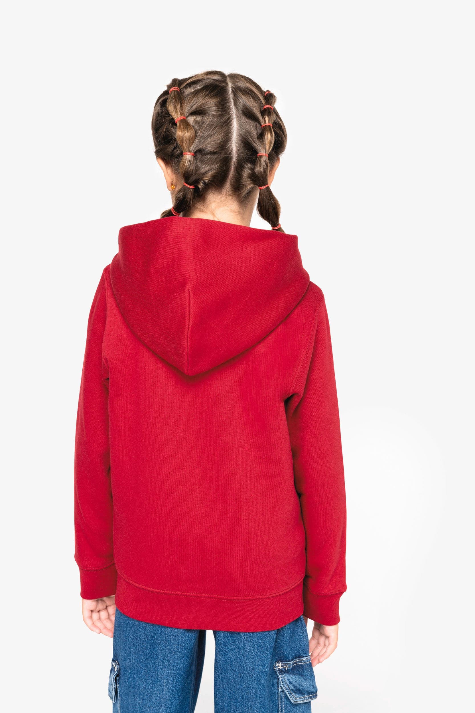 Sweat-shirt écoresponsable zippé à capuche enfant en situation
