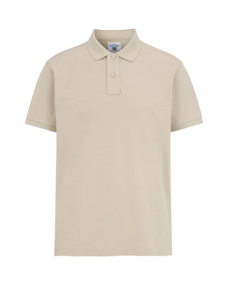 POLO PIQUE HOMME - CERTIFIÉ GOTS coloris Sable Foncé