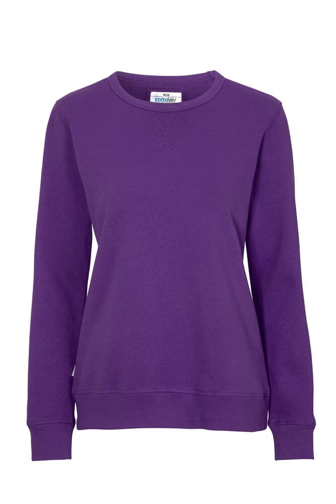 SWEAT COL ROND FEMME - CERTIFIÉ GOTS coloris Violet
