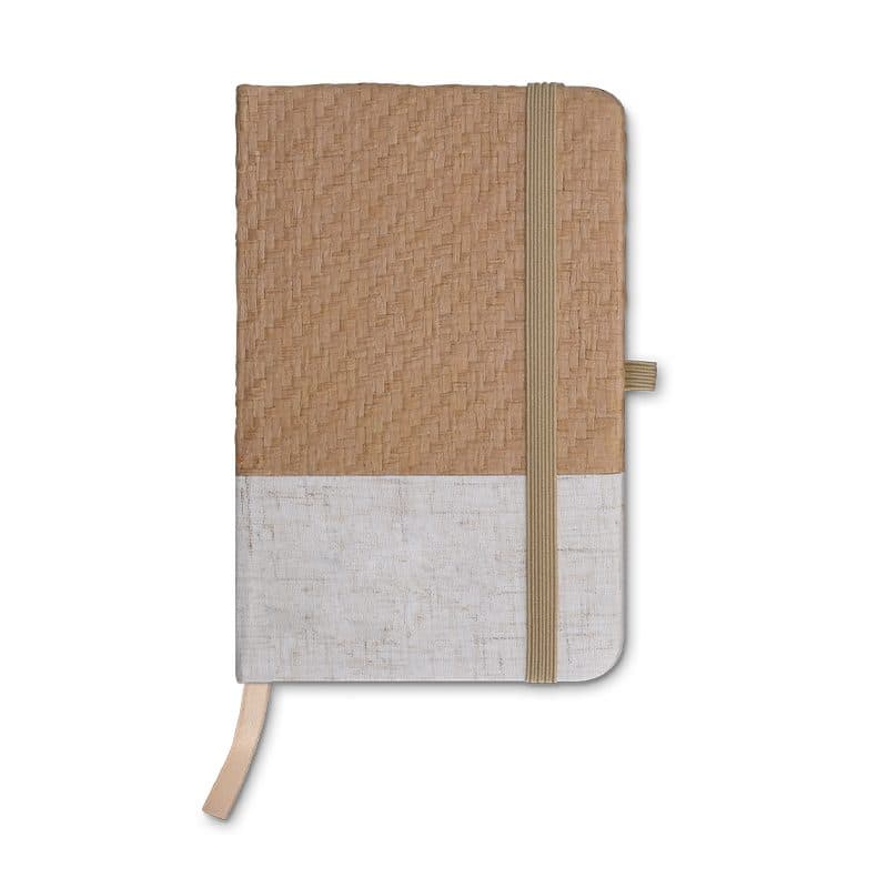 CARNET DE POCHE COUVERTURE COTON ET FIBRES DE BAMBOU en situation