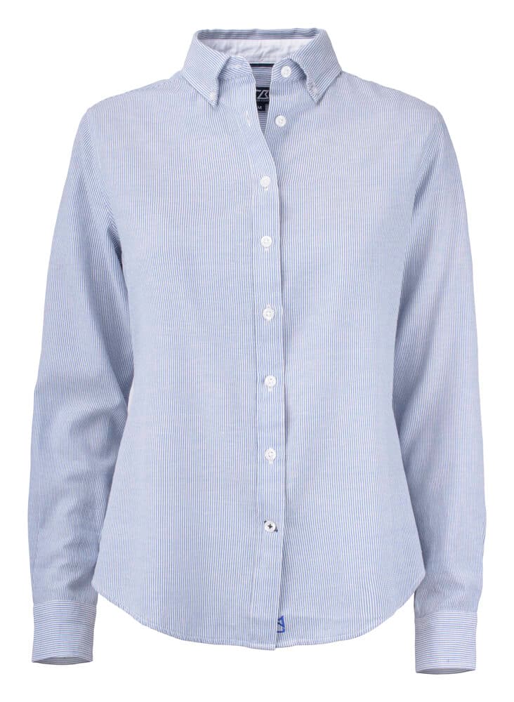 Chemise Oxford Cutter & Buck Belfair femme coloris Bleu / Blanc Stripee