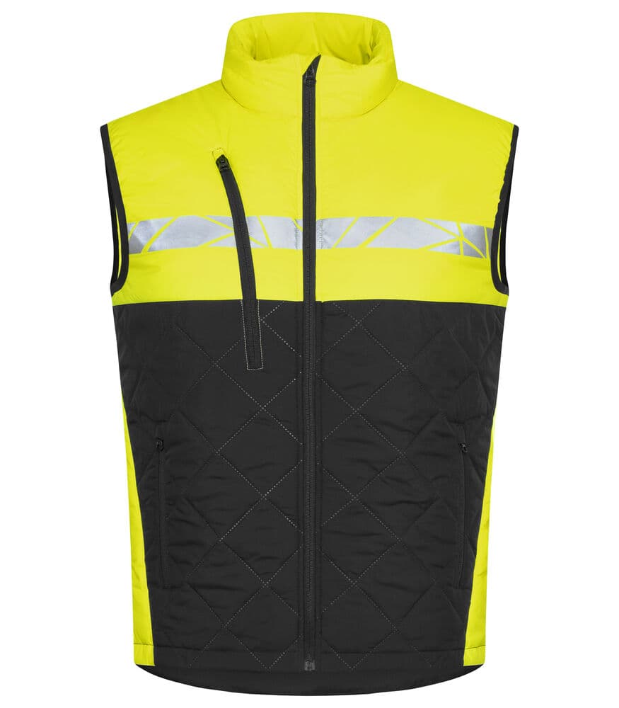 7700 GILET SANS MANCHES coloris Jaune / Noir