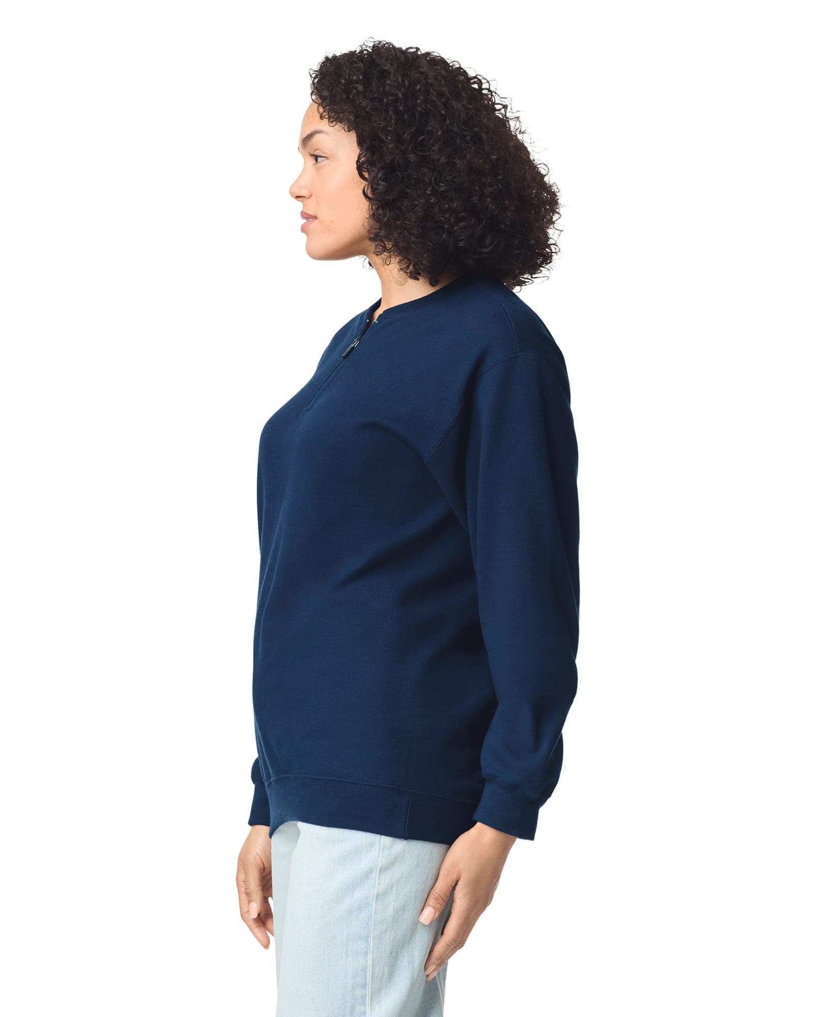 Sweat-shirt en molleton 1/4 zip en situation