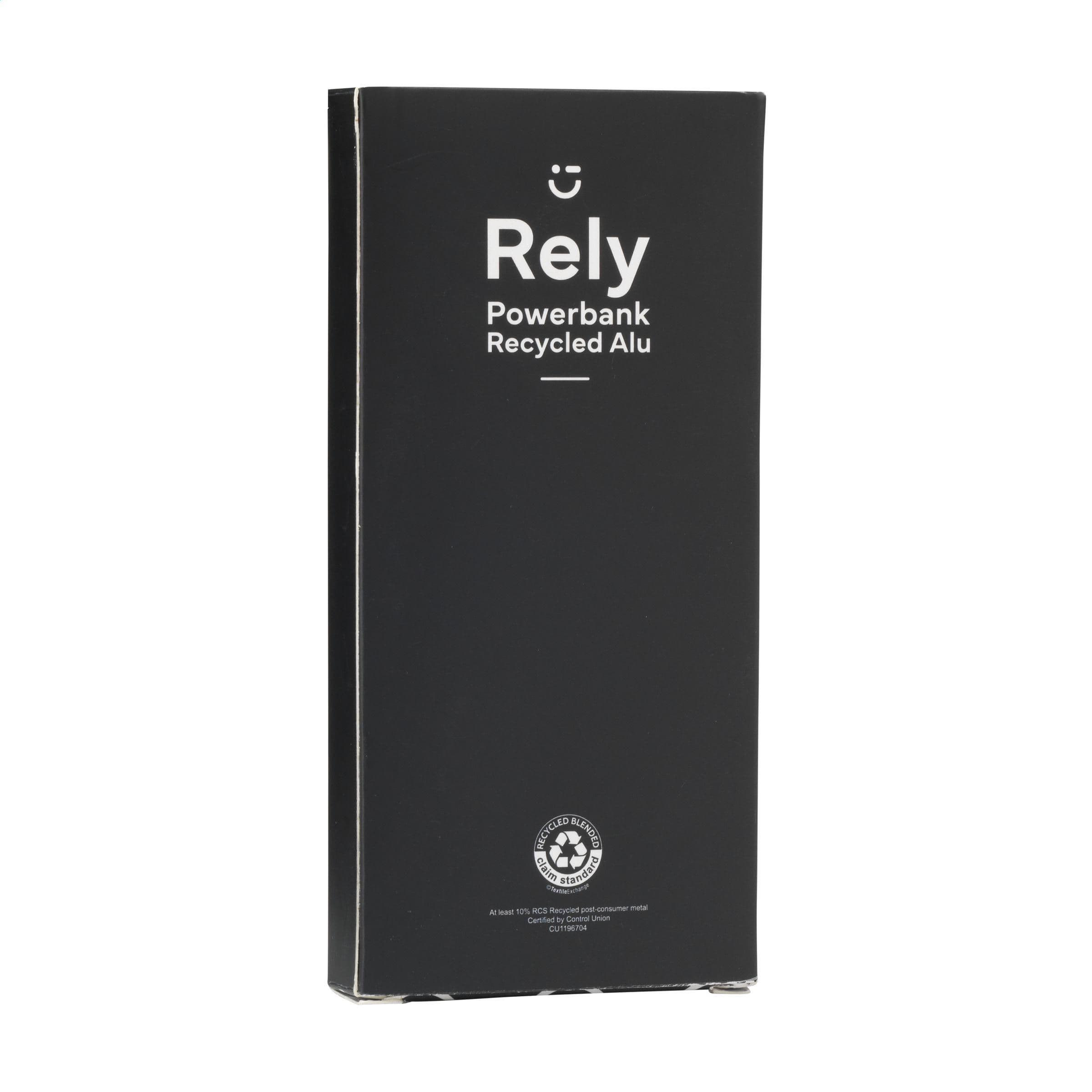 Powerbank Rely 10000 RCS aluminium recyclé en situation