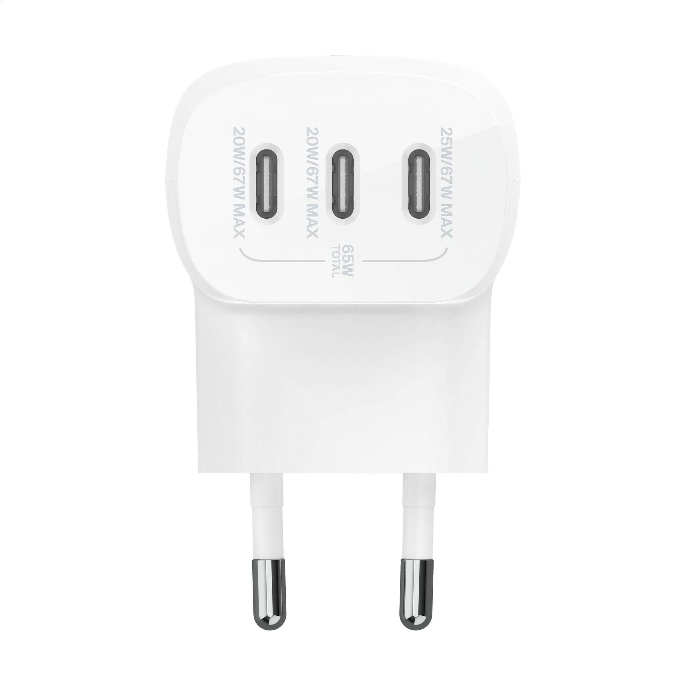 Chargeur mural Belkin BoostCharge 3 ports EU en situation