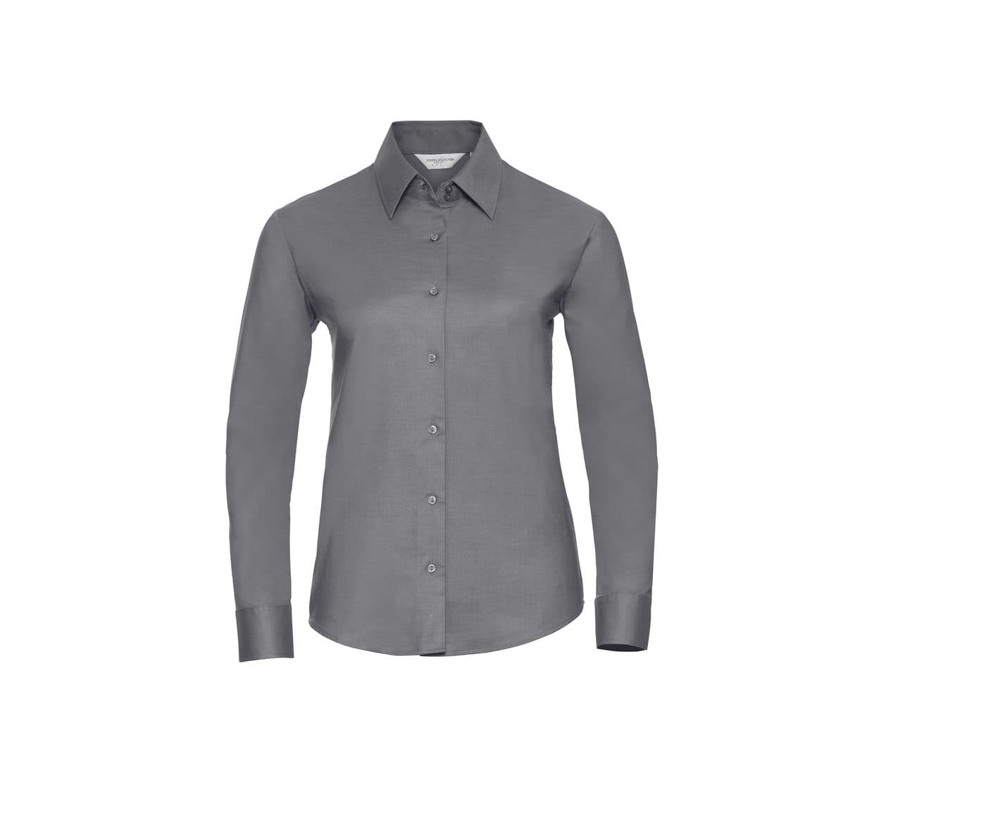 LADIES' LONG SLEEVE TAILORED OXFORD SHIRT coloris Argent