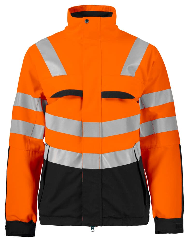 6415 VESTE SIGNALISATION EN ISO 20471 CLASSE 3 coloris Orange / Noir