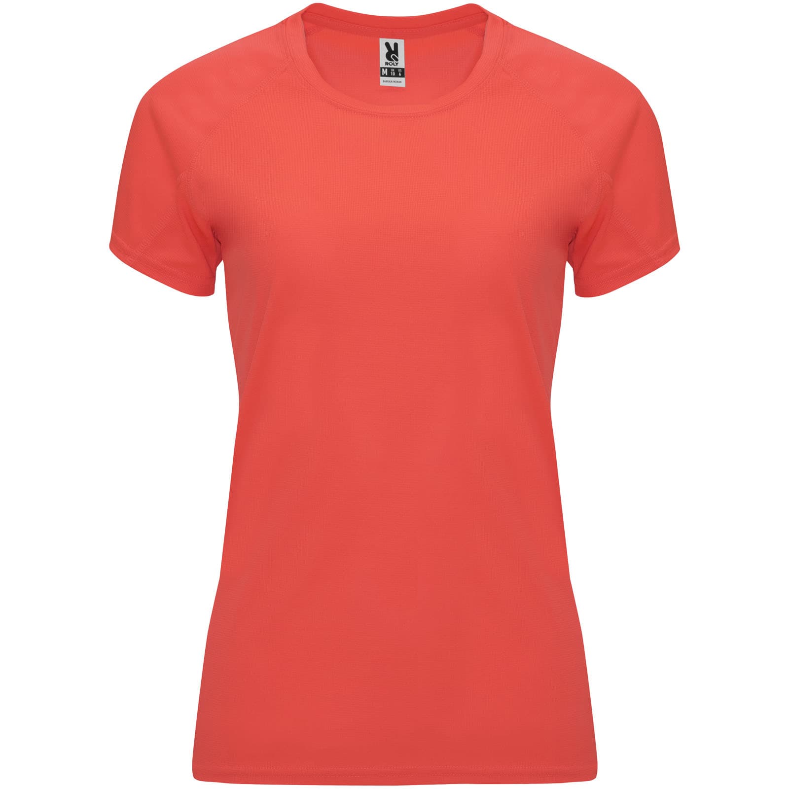 T-shirt de sport de 135 g/m² Bahrain à manches courtes pour femme coloris Corail fluo
