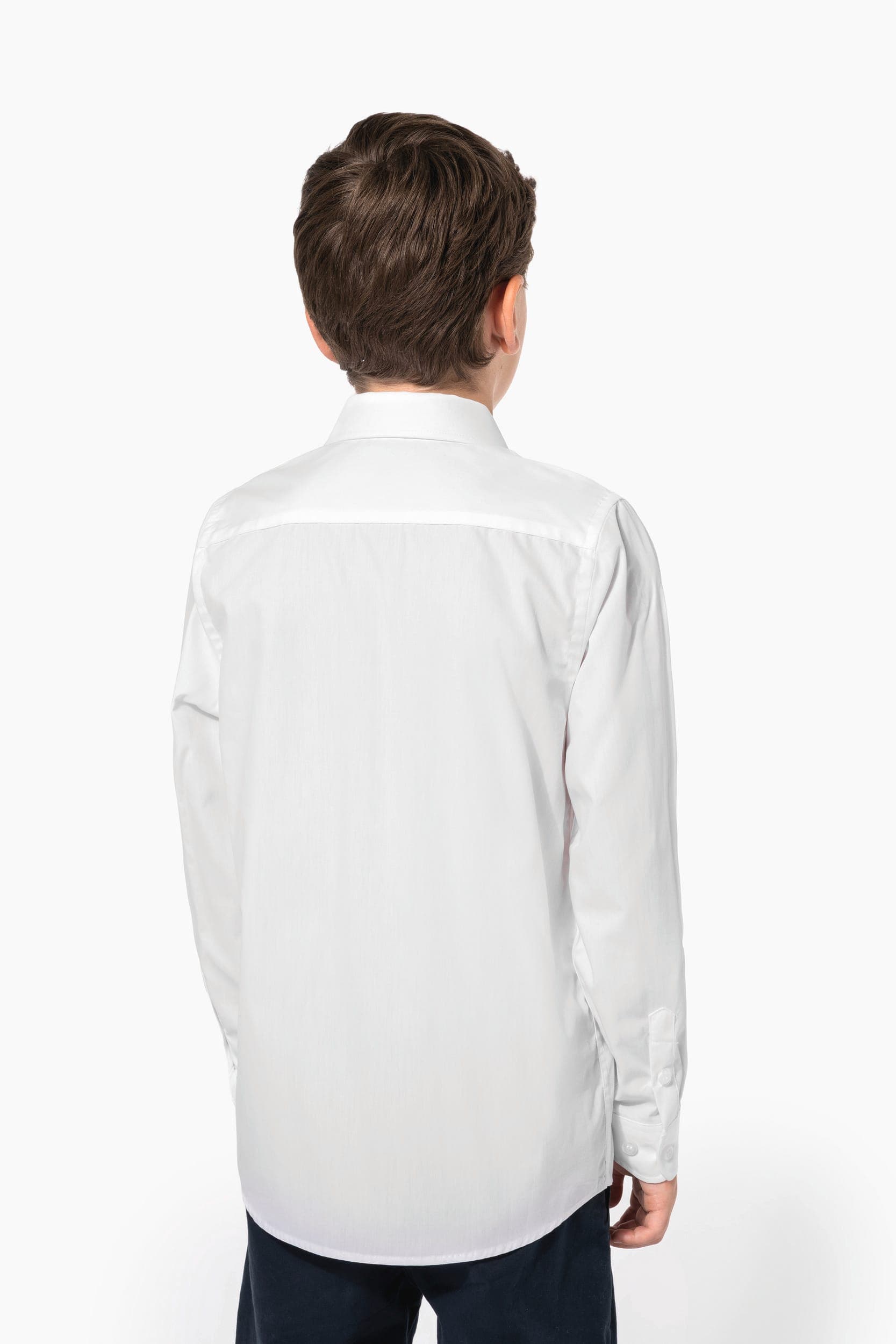 Chemise popeline manches longues enfant en situation