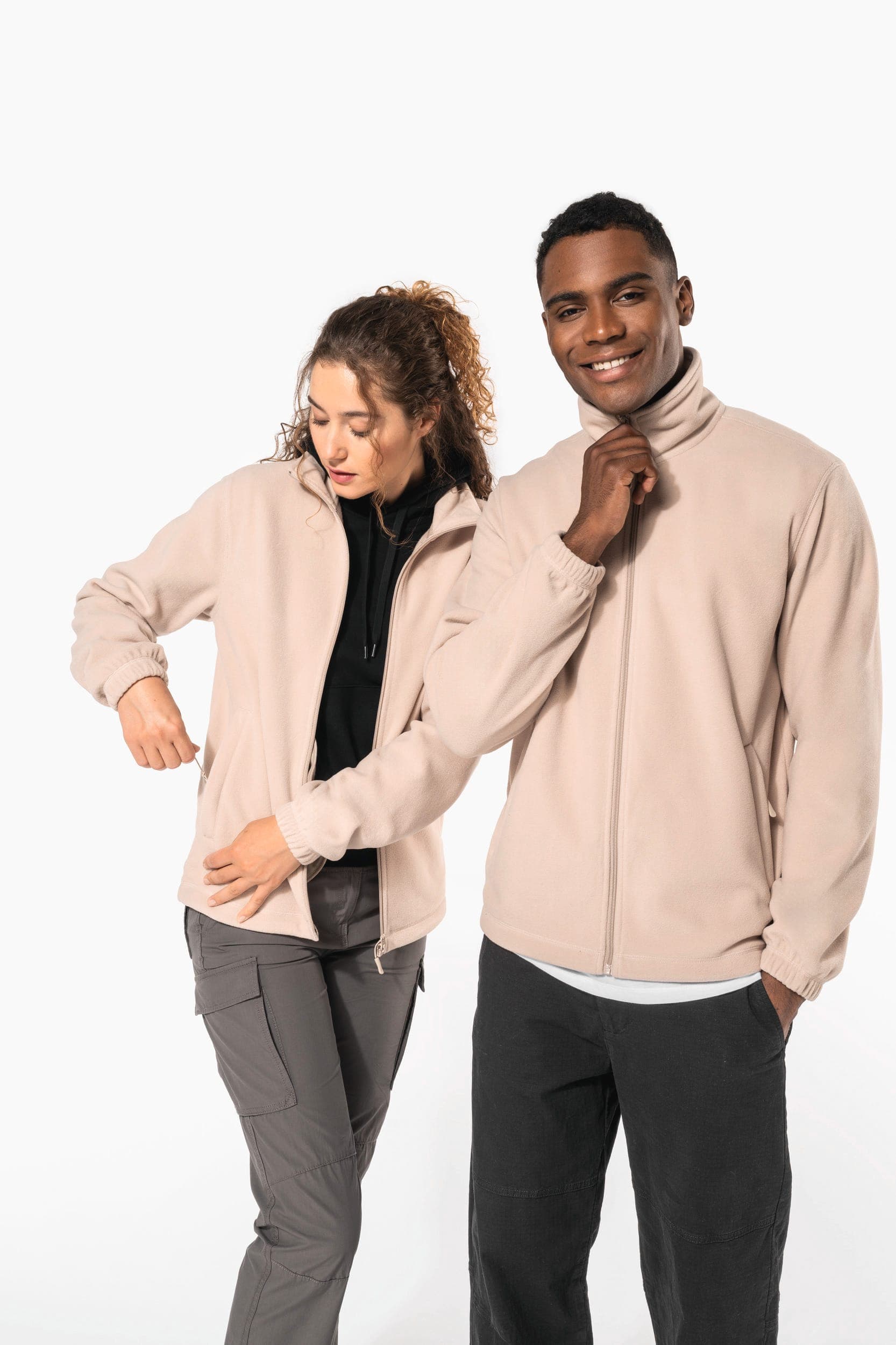 Veste polaire ajustable à poignets élastiqués
