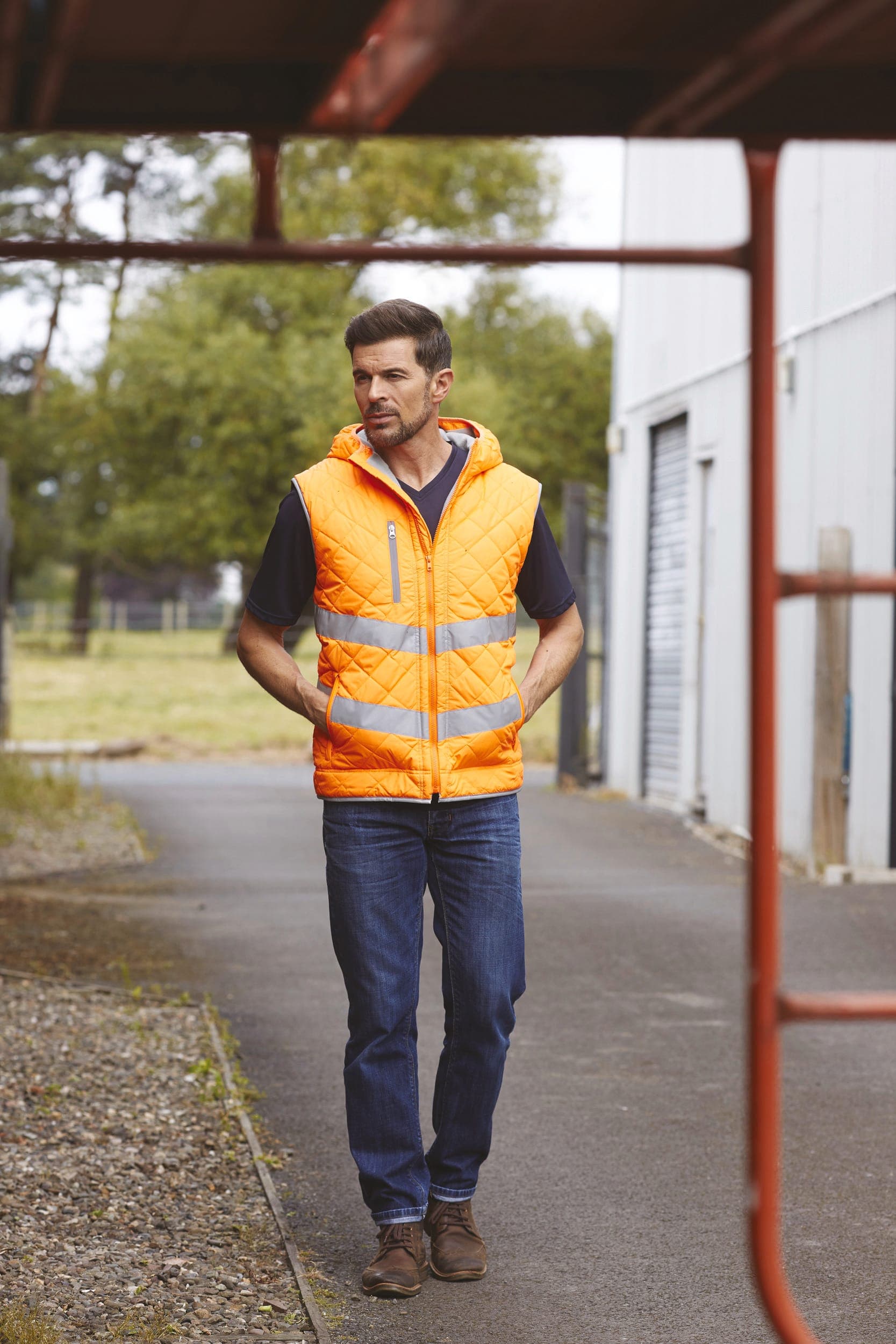 Bodywarmer haute visibilité "Kensington" en situation