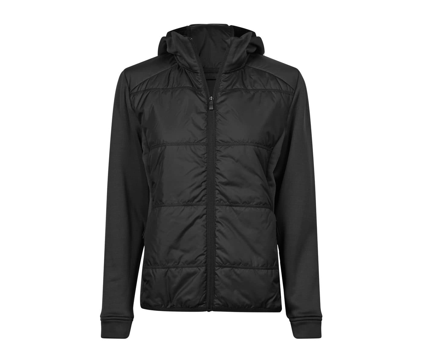 WOMENS HYBRID-STRETCH HOODED JACKET coloris Noir / Noir
