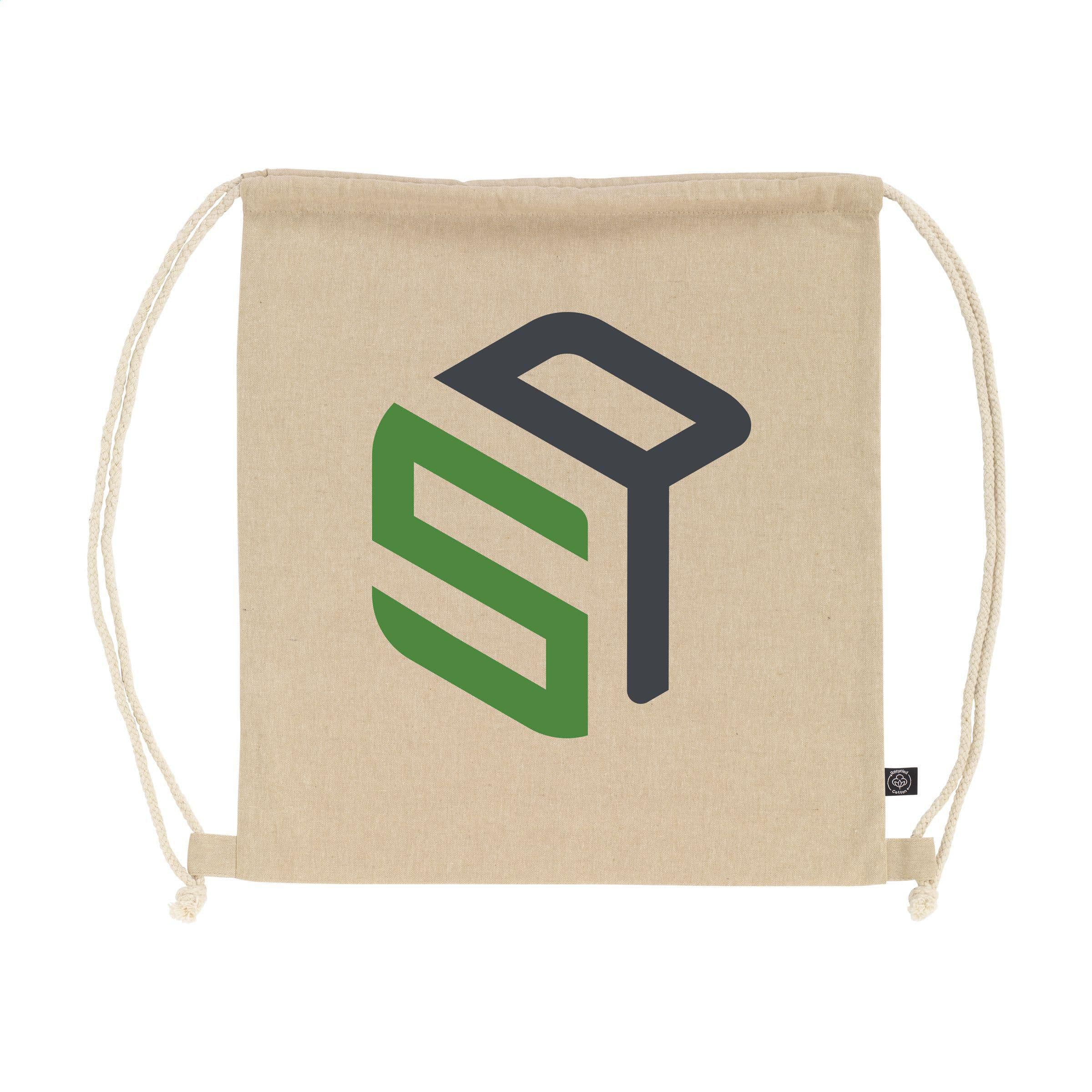 Sac à dos PromoBag coton GRS recyclé (180 g/m²) en situation
