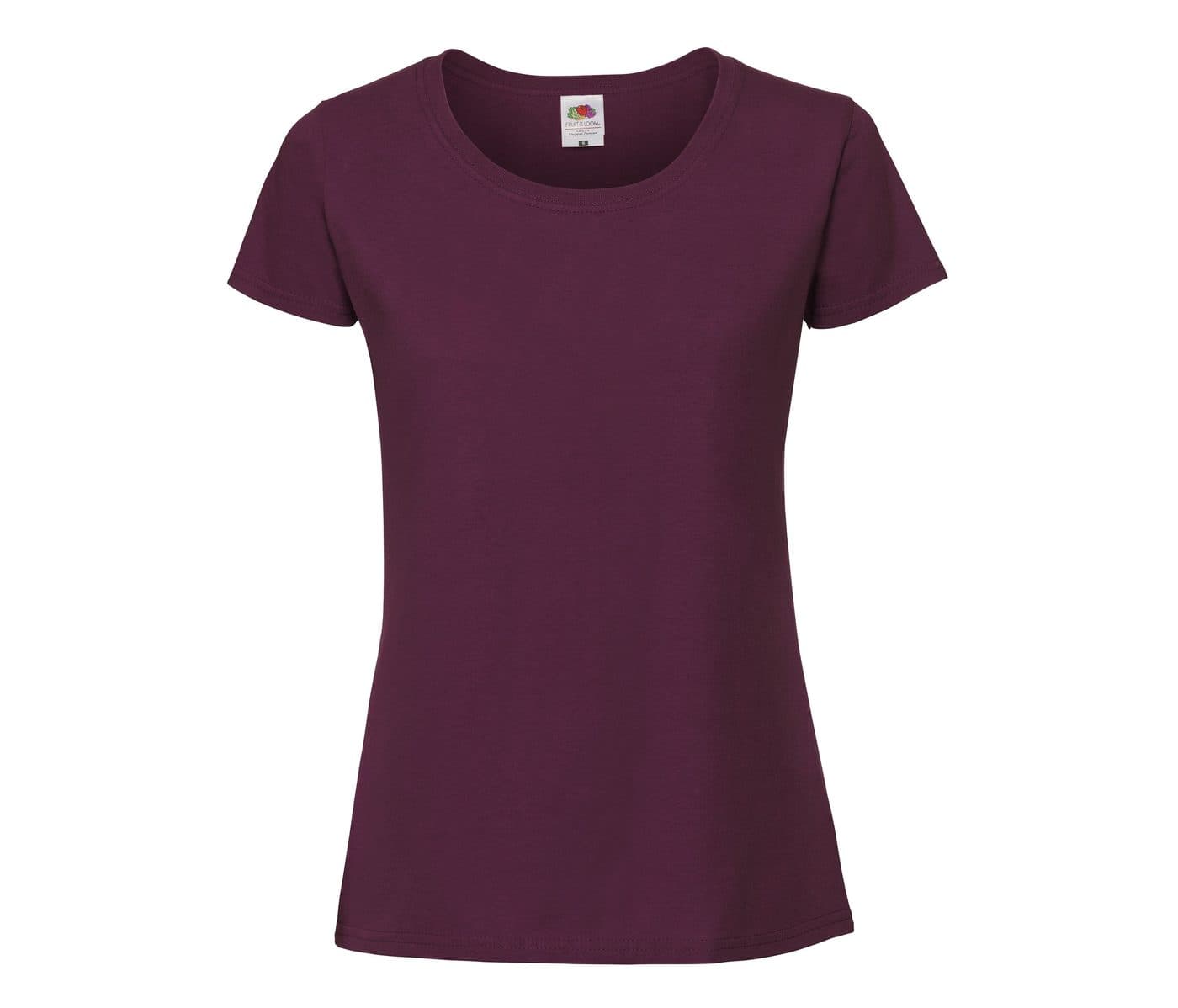 LADIES ICONIC 195 RINGSPUN PREMIUM T coloris Bordeaux