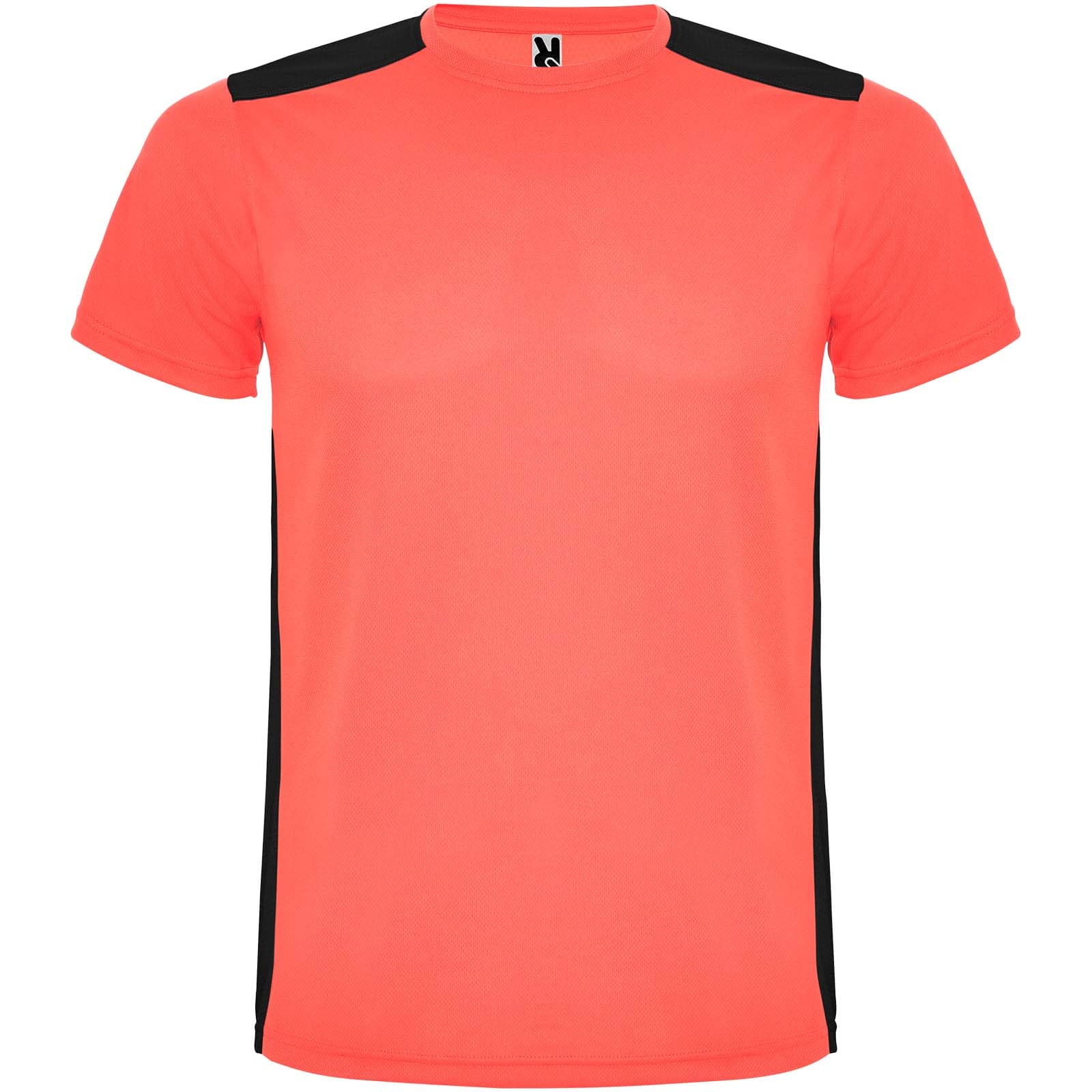 T-shirt de sport de 130 g/m² Detroit à manches courtes pour enfant coloris Corail fluo