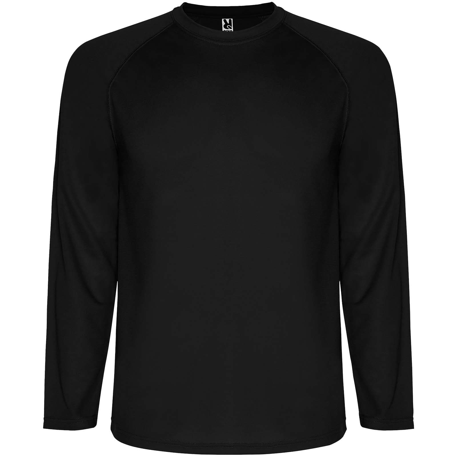 T-shirt de sport de 150 g/m² Montecarlo à manches longues pour hommes coloris Noir