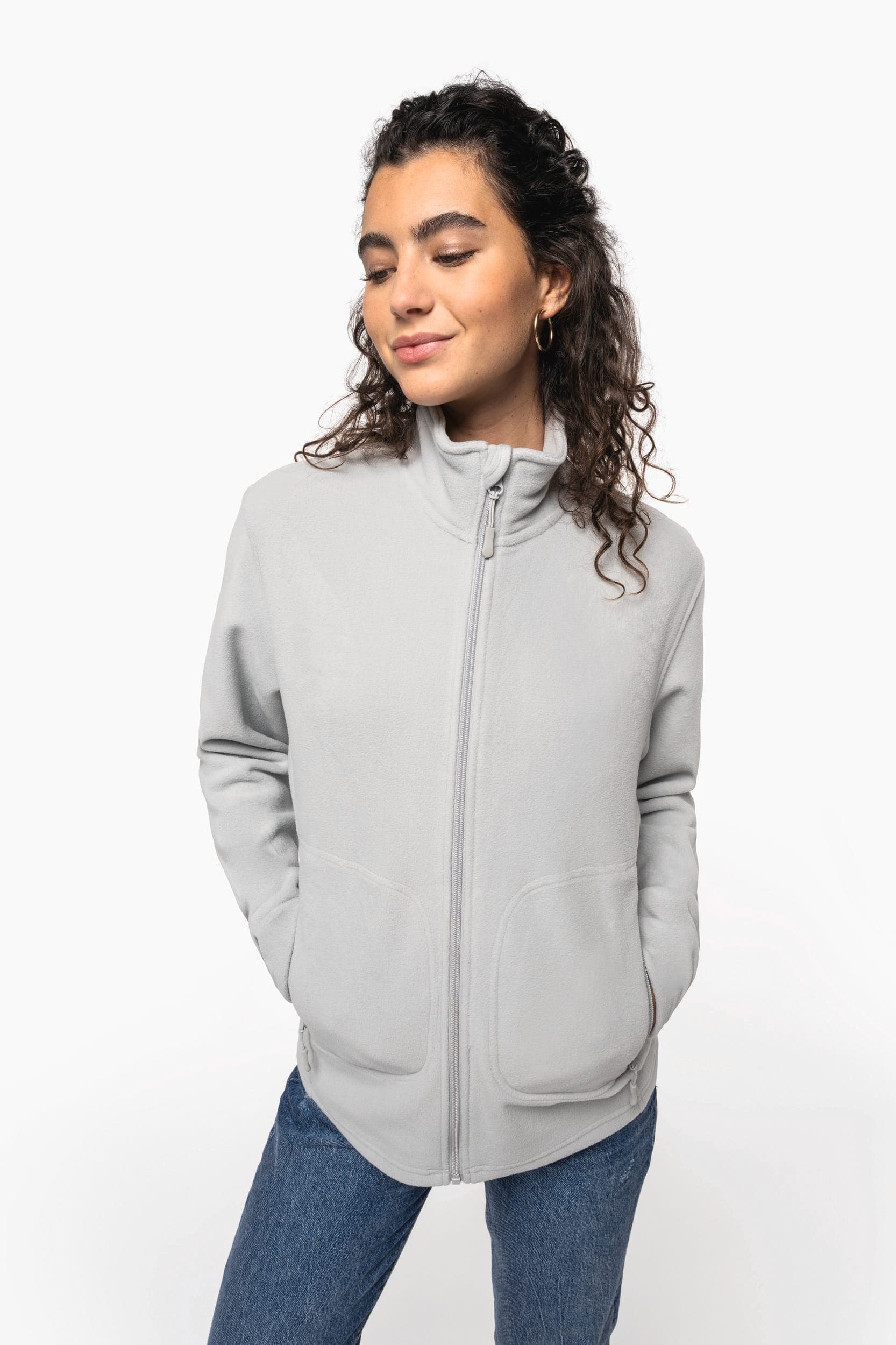 Veste micropolaire écoresponsable unisexe en situation