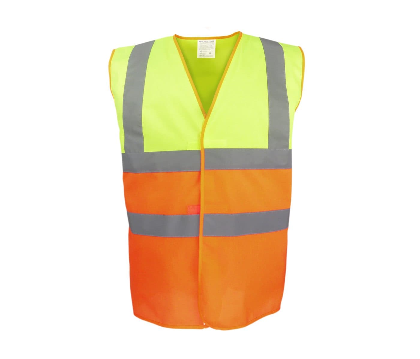 HI-VIS TWO-TONE WAISTCOAT coloris Jaune haute visibilité / Orange