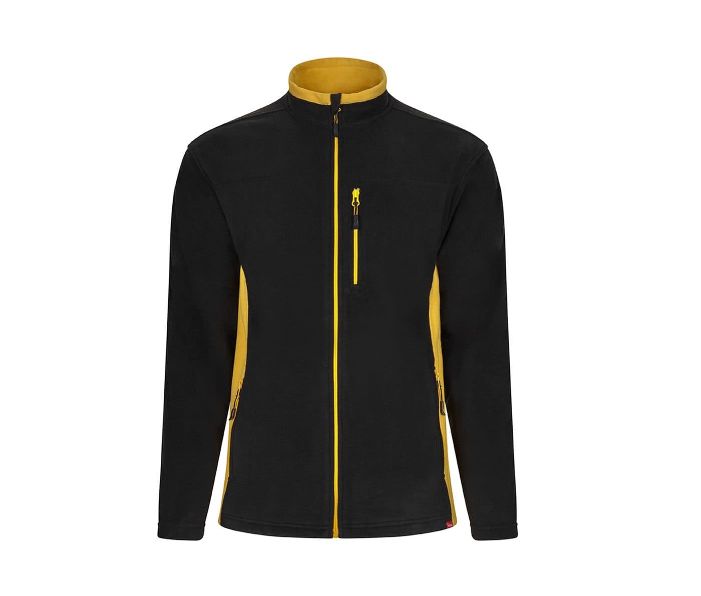 VESTE POLAIRE BICOLORE coloris Noir / Jaune